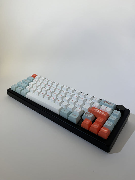 Custom White Blue and Orange Keyboard